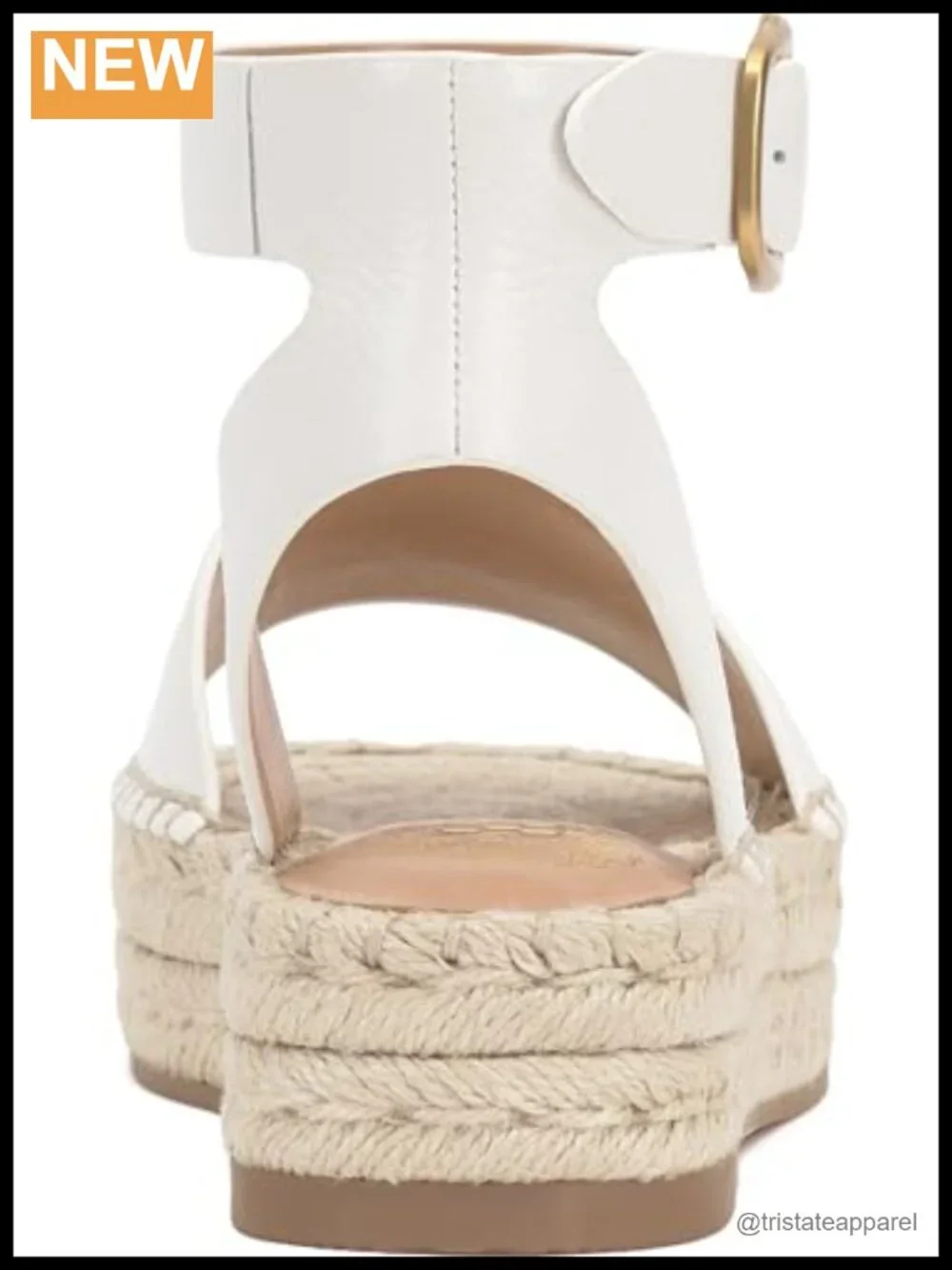 Vince Camuto Darna Leather Espadrille Platform Sandals Open Round Toe Ankle